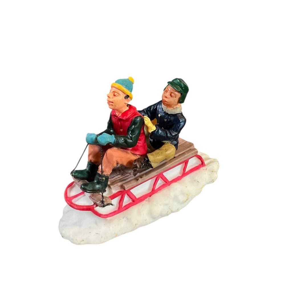 Lemax Vail Village Collection # 92359 : Sledding Gramps Holiday Winter